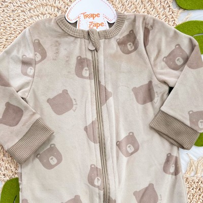 Macacão em Soft Plush Ursinhos - Marrom